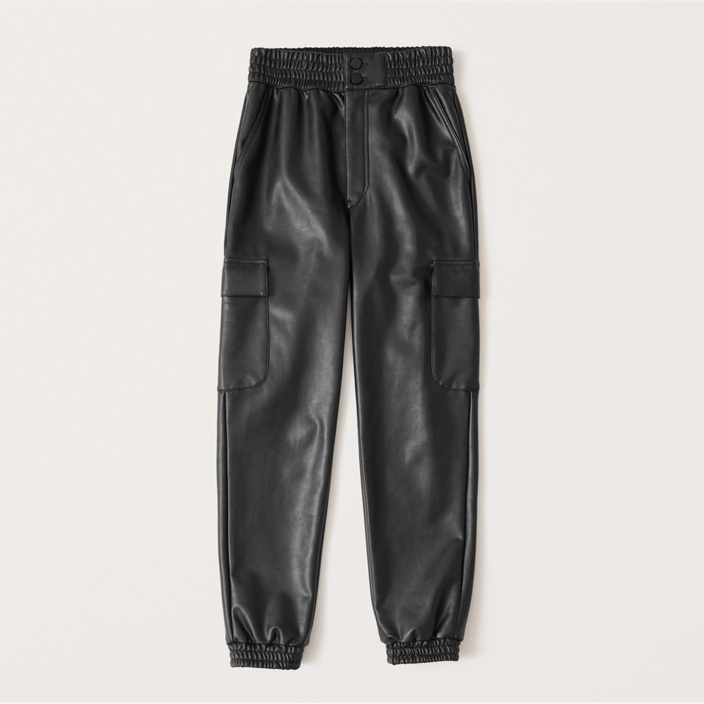 Abercrombie leather joggers